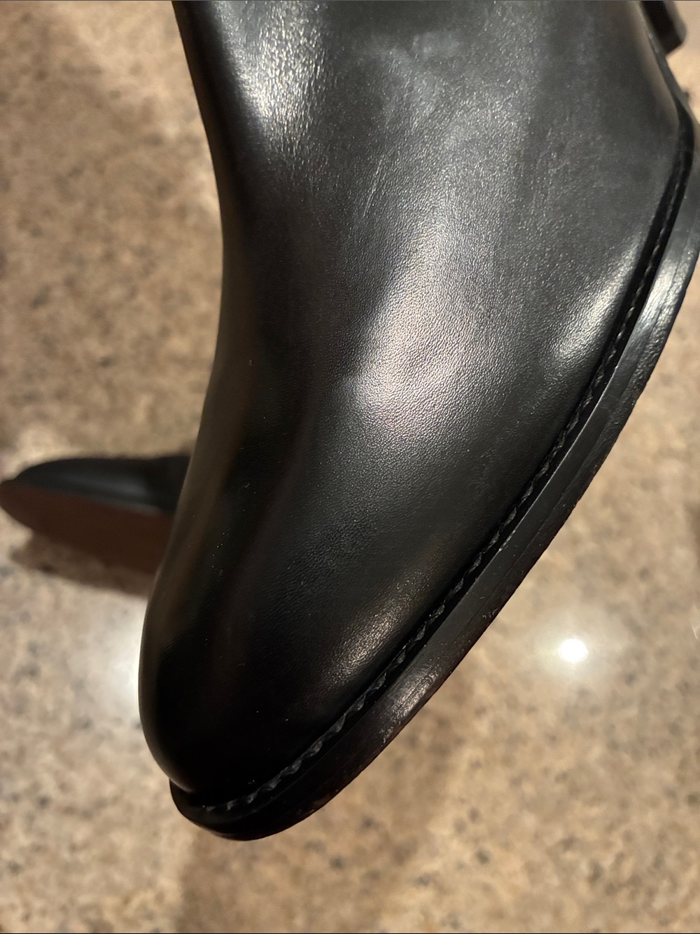 Women’s 8 Vintage J Crew Italian Leather Classic Black Leather Knee-High Boots - Picture 16 of 16